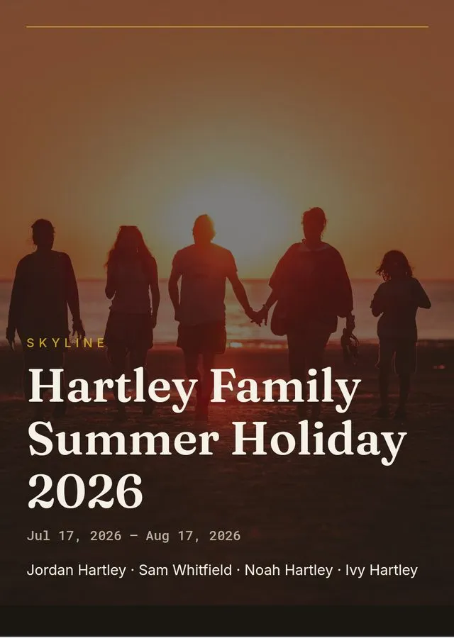 The published brochure cover for the demo trip